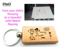 Children's Drawing Keepsake Keyring