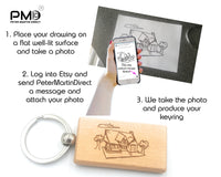 Children's Drawing Keepsake Keyring